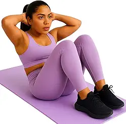 Colchonete EVA 100X50cm Altura Grossa 10MM Lilás para Academia Atividades Físicas Exercícios Yoga Pilates Alta Densidade