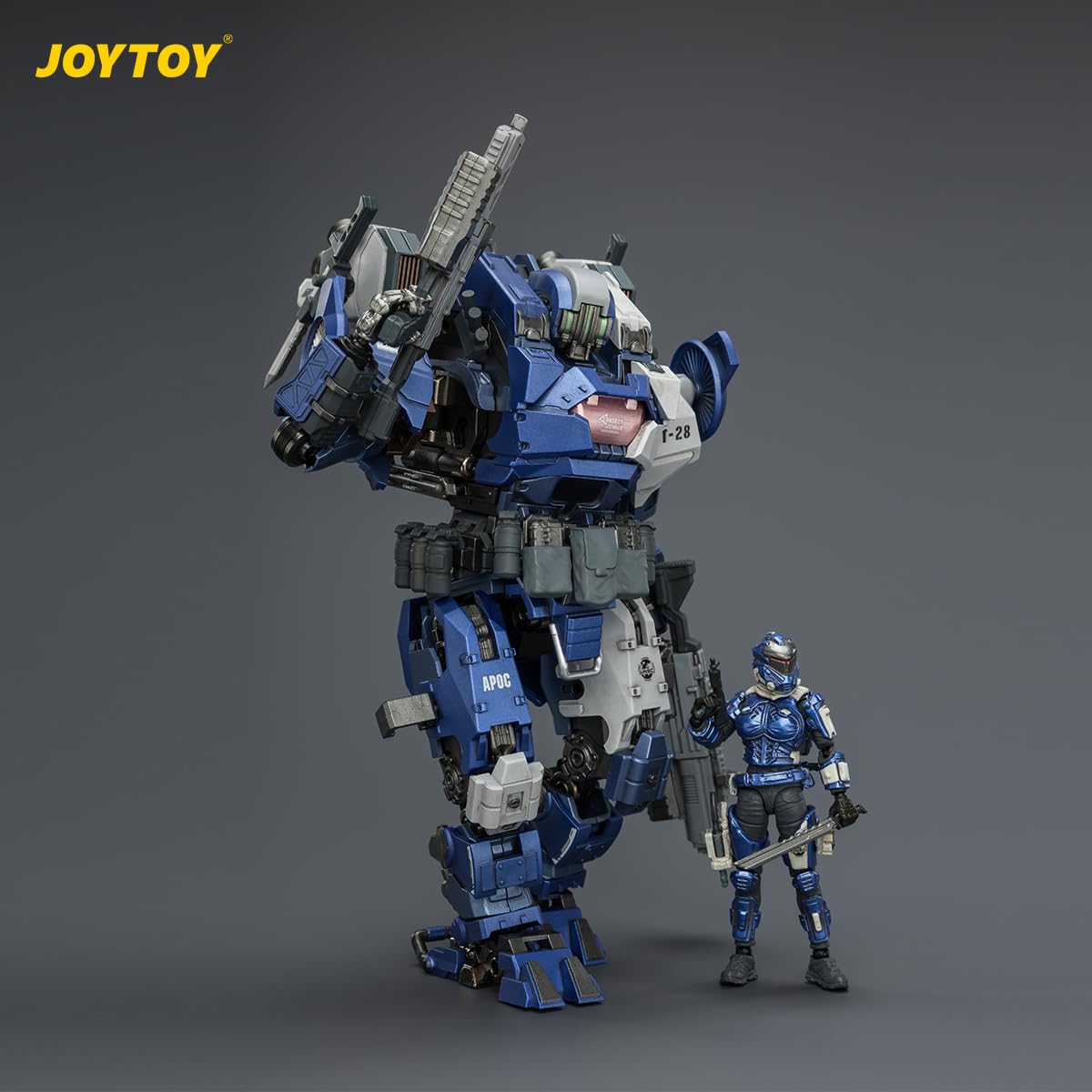TOYVERSE JOYTOY APOC Series Crusher Rapid Assault Mech | 1/25 multi broń akcesoria pełny zakres walki design wysoko przegubowy science fiction kolekcjonerska figurka mecha 15+