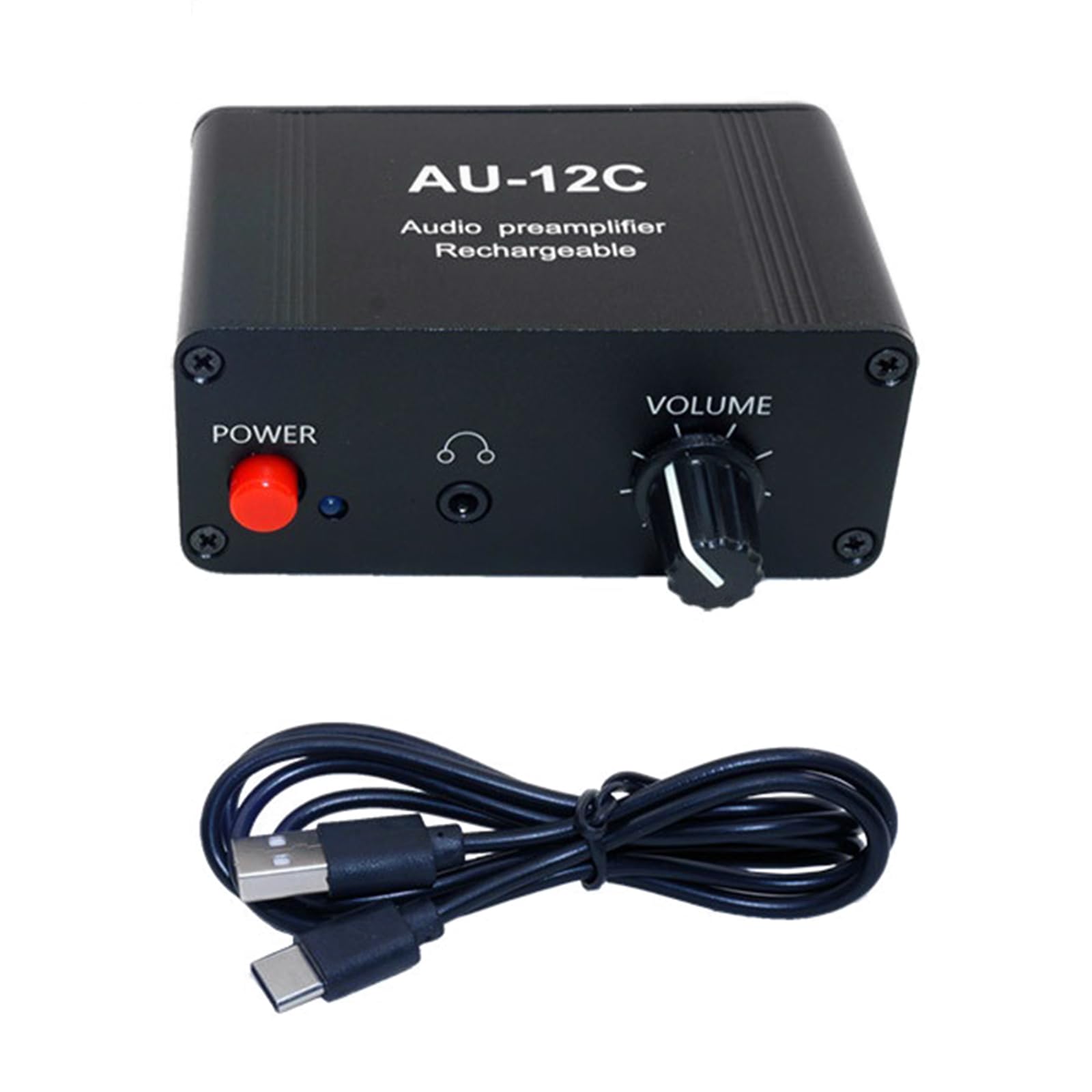 Auditory Amplifier AU12C Stereo Auditory Preamplifier 800mAh Advanced for Home Entertainment and Outdoor Activity
