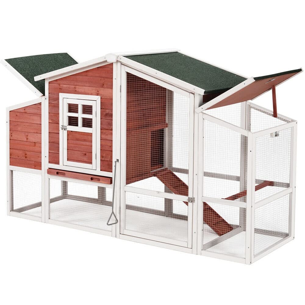 Buy AYily Bunny Hen Cage Pet House Rabbit Wood Hutch 77.9” Wooden