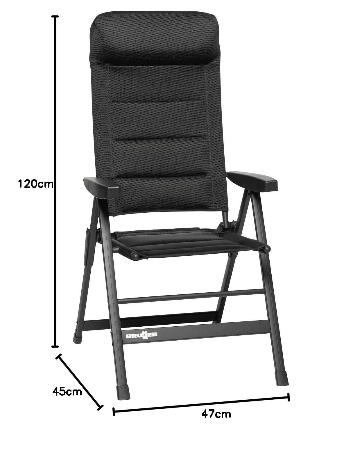 Brunner FRA601280 Krzesło Kempingowe, Czarny