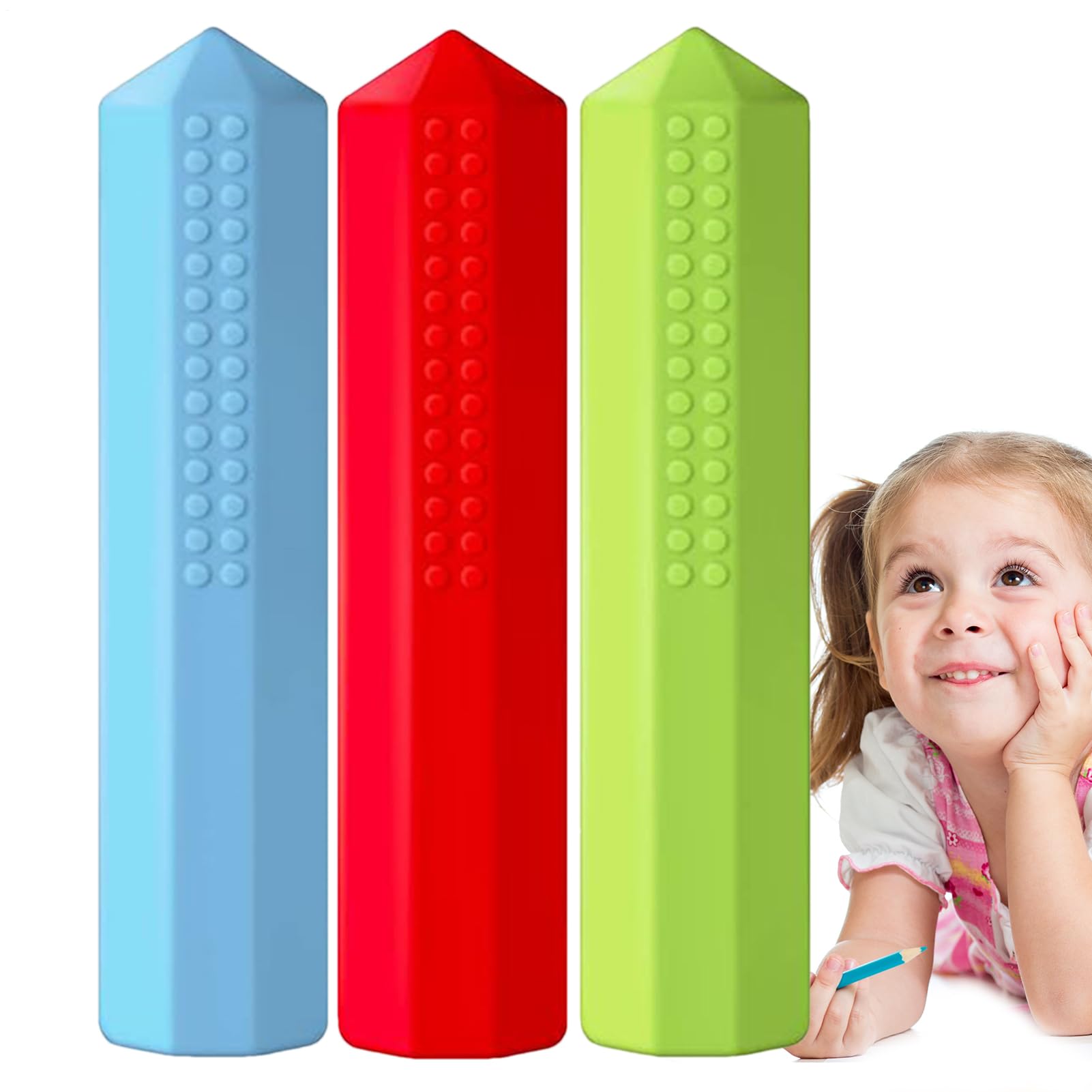 6 Pack Cappucci Da Masticare Da Masticare Silicone Decorazioni Per Matite Masticare Penna Masticabile Per Bisogni Speciali Di Motricità Orale Senza Pericoli Per Ragazzi Ragazze