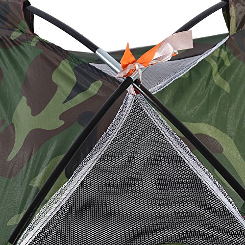 VGEBY1 Camping Zelt, Camouflage Polyester UV-Schutz Zelt für Outdoor-Familienwandern Strand – Bild 8