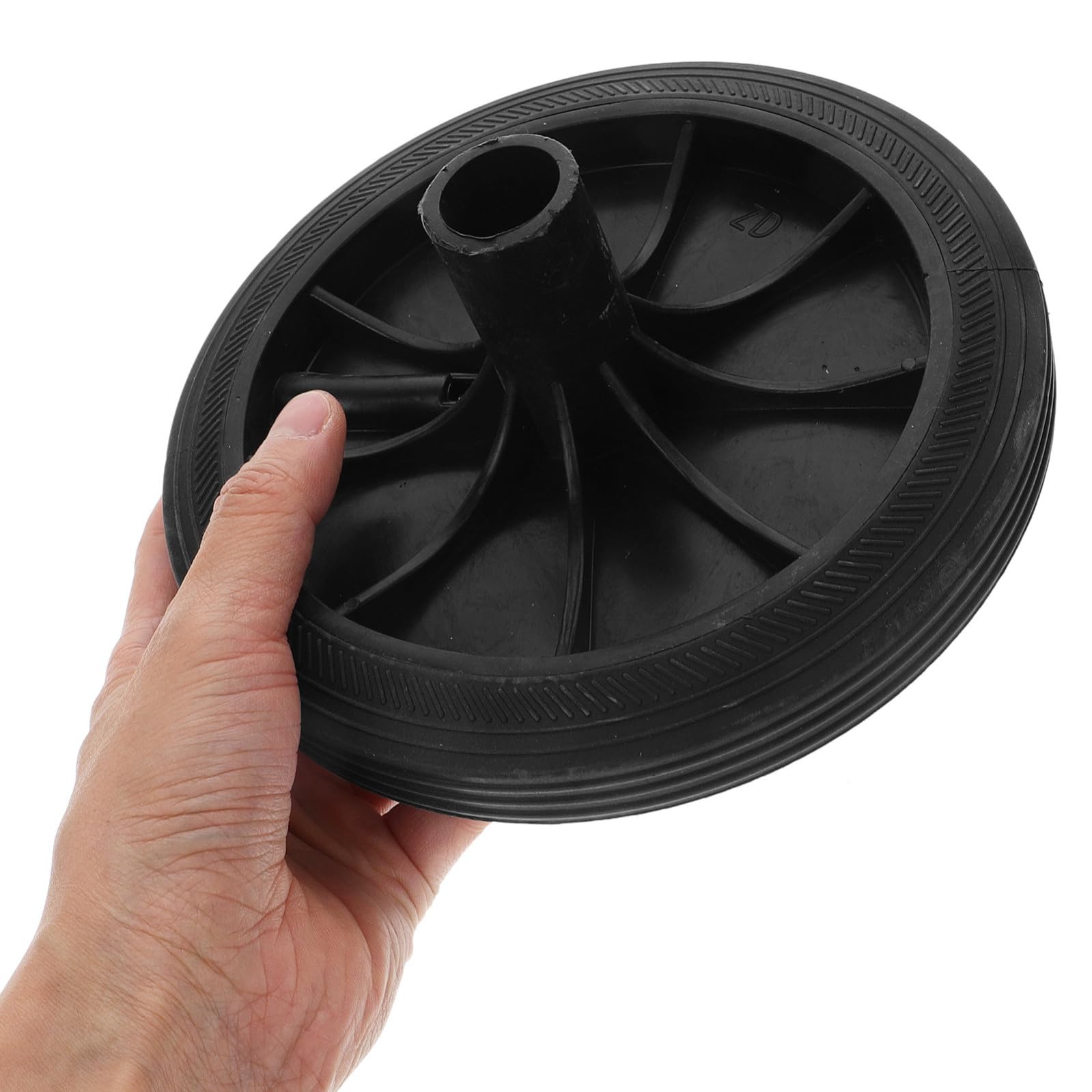 PACKOVE Ruote di Ricambio in Plastica Nera 2 Pezzi Bidoni per Spazzatura per Set Diametro Foro 2,3cm, Garantisce Stabilità e Facilita Mobilità per Cestini Rifiuti