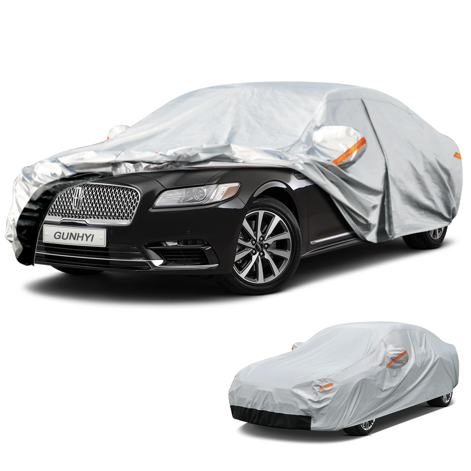 GUNHYI 6 Layer Car Cover Custom Fit Lincoln Continental (1988-2026) Waterproof All Weather, Heavy Duty Outdoor Snow Sun Rain Uv Protection (Ships from US Warehouse, Delivery 3-8 Days)