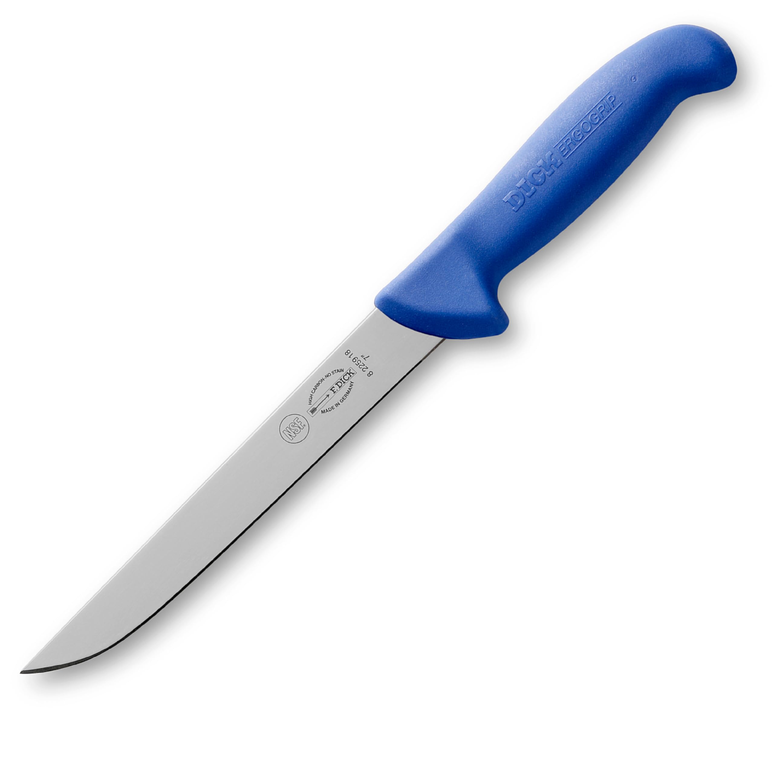 F. DICK Ausbeinmesser, ErgoGrip Ausbeinmesser 18 cm, X55CrMo14 Stahl – blau