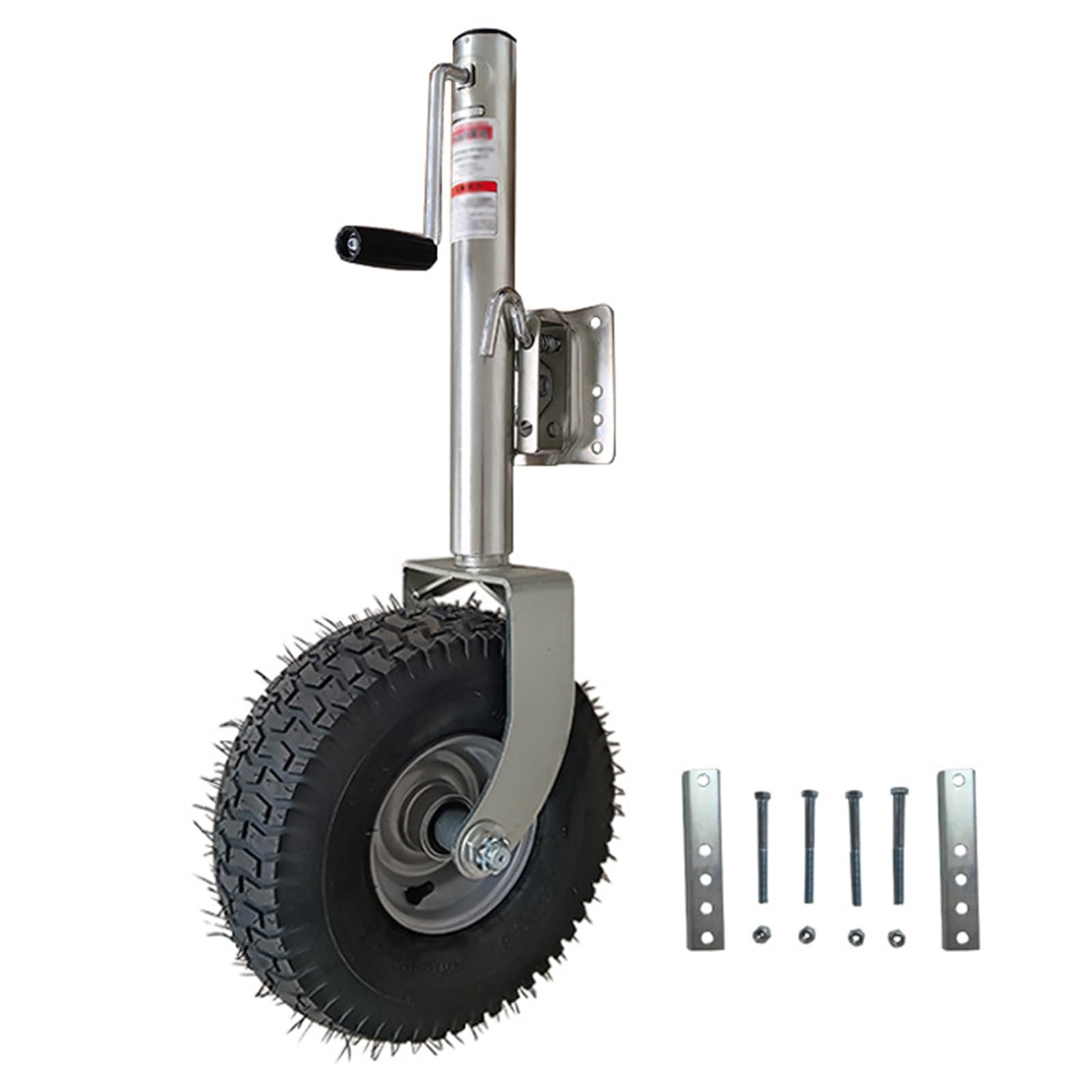 Ruota di supporto per rimorchio, Pneumatici grandi portata 880 kg Ruotino Singolo 340x140mm, ruotino per carrello con fascetta di serraggio per rimorchi roulotte e rimorchi (Pneumatici grandi)