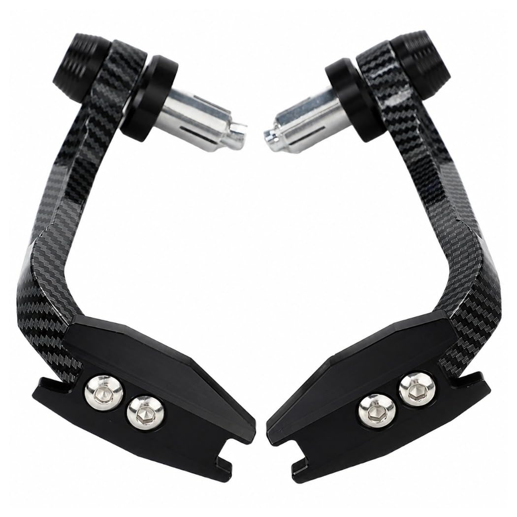 HYBIRD Motors Universal Motorcycle Lever Protector | Carbon Fiber Brake & Clutch Guard | Aluminium Alloy Hand Guard | Fits All Bikes (Black)-image-35