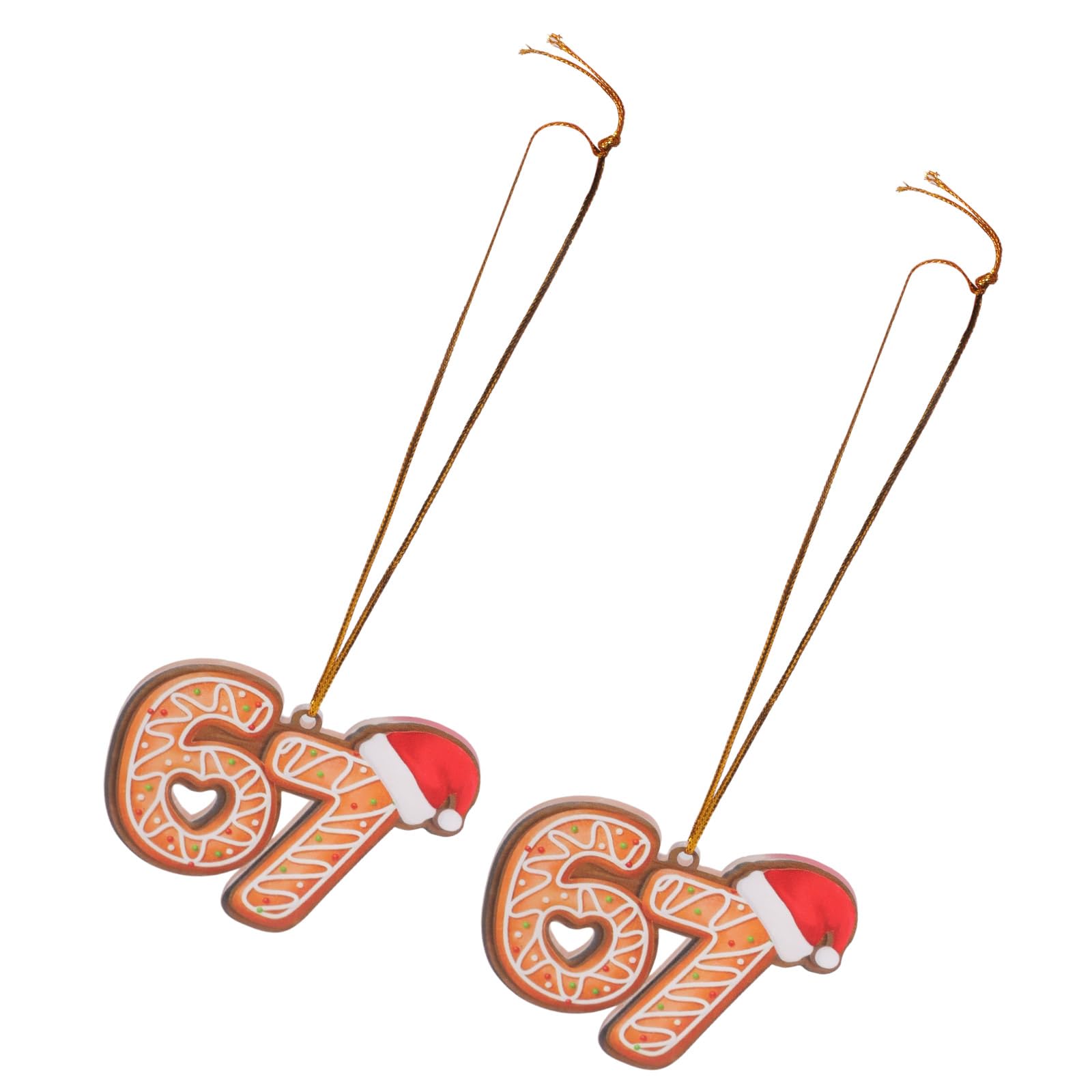 67 Number Acrylic Ornament with Hanging String Festival Home Accent for Seasonal Celebration Gifts Humorous Holiday Acrylic Decoration