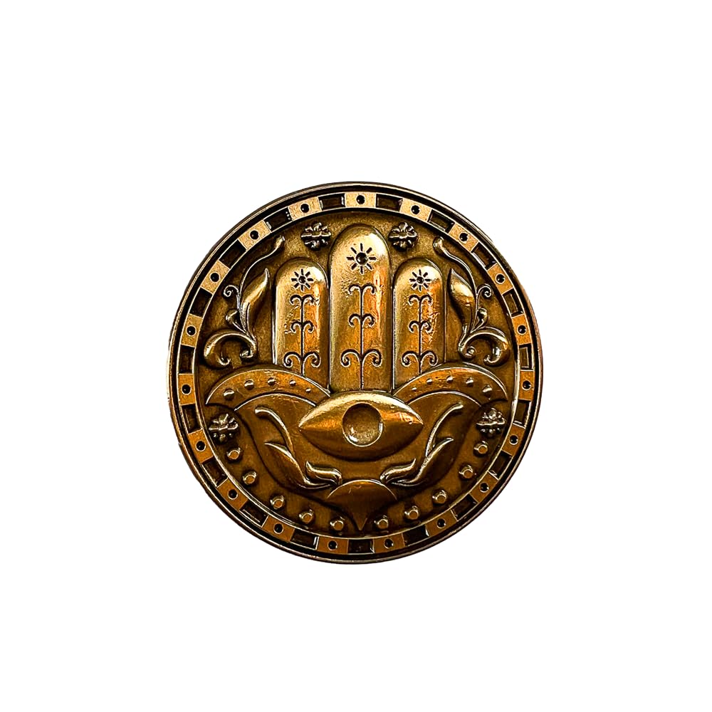 Mystical Power Coin, Hand of Hamsa with Pentagram, Your Daily Reminder of Unleashed Potential!