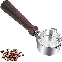 Coffee 51mm Bottomless Portafilter Compatible with DeLonghi Dedica EC680/EC685/EC785/EC820/EC850/EC860 SMEG Coffee Machine, Stainless Steel