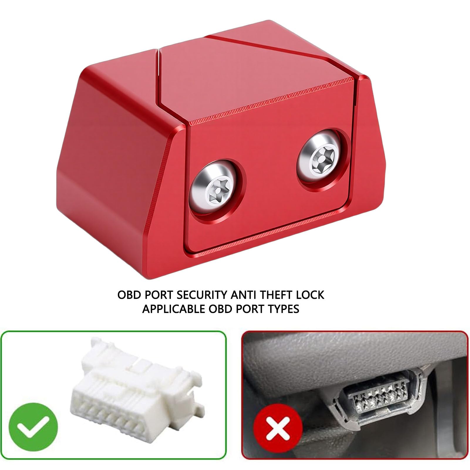 VBESTLIFE Bloqueo de Puerto OBD, Protector Antirrobo para Puerto OBD2 con Herramienta de Extracción para Automóviles, SUV y Camiones, Evita el Acceso No Autorizado, Metal resistente.