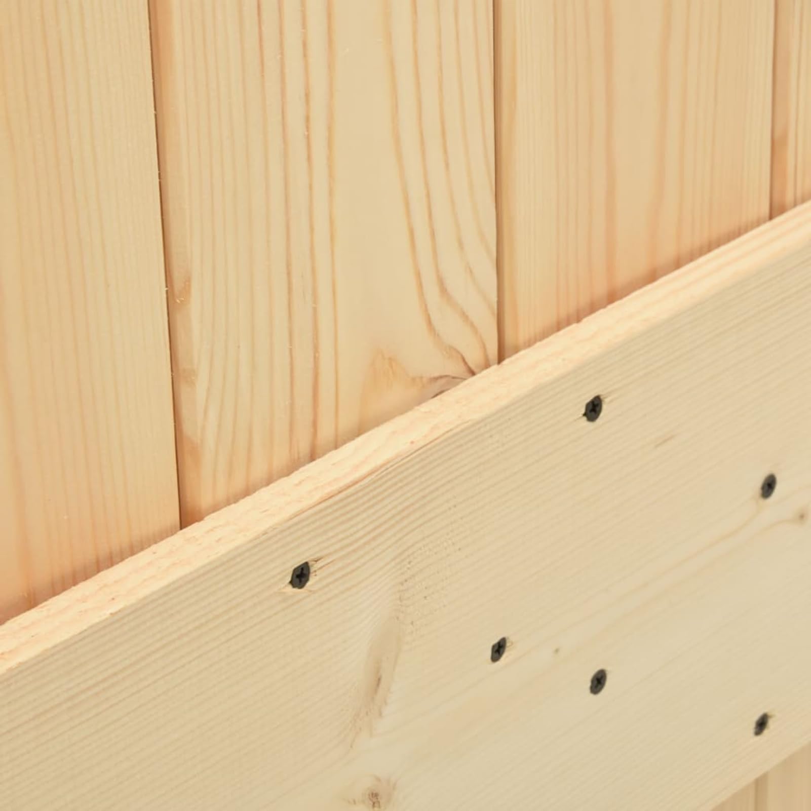 Homgoday Porta Scorrevole in Legno, Ingresso Casa, Bagno, Soggiorno, Porta Stalla, 90 x 210 cm, Legno Massello di Pino