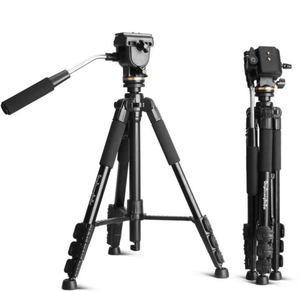 QZSD Q111S - Trípode de cámara digital digital digital para fotografía profesional portátil para viajes