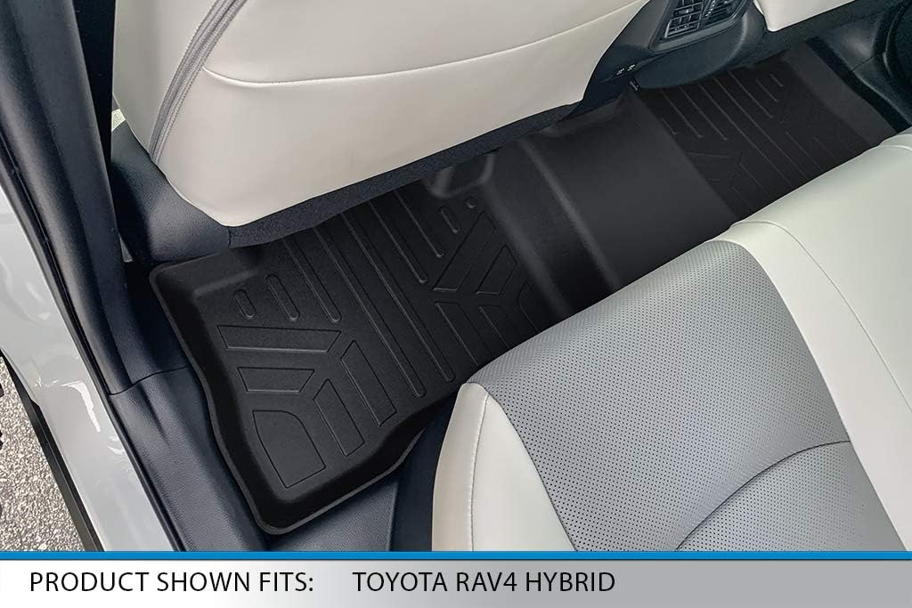 SMARTLINER All Weather Custom Fit Floor Mats 2nd Row Liner for 2019-2025 Toyota RAV4 - Image 2