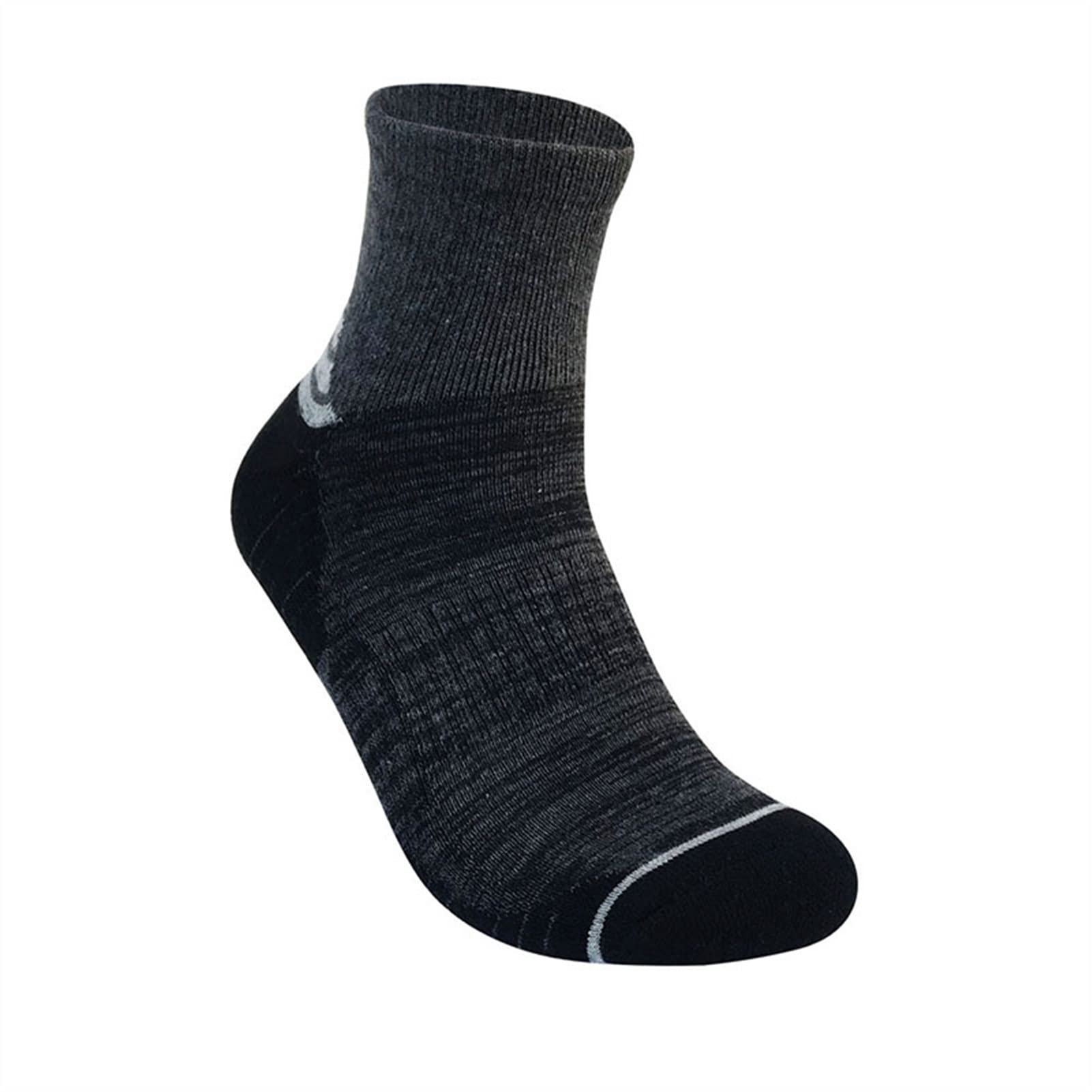 5 Paquete de los Calcetines atléticos for Hombres Deportivos Deporte algodón Acolchado Cuartos Calcetines Invierno Grueso Calcetines de compresión Calcetines de Correr al Aire Libre