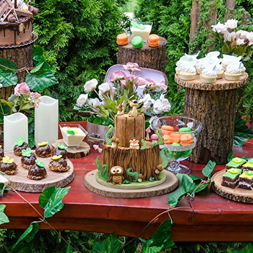 Cupcake Stand&Cake Stand 2 In1 Wood Tiered Tray Stand Rustic Cupcake Stand For Wedding/Baby Shower/Farmhouse Decor/Graduation/Party #TOP3
