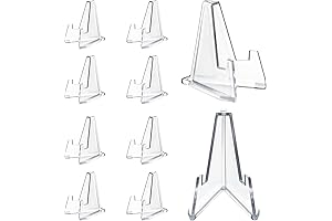 Exceptionally Clear 10-Pack Easel Display Stand for Distinctive Artifacts
