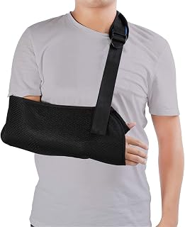 Arm Sling, Adjustable Soft Padded Shoulder Support Belt with Adjustable Strap for Men Women Arm Recovery Wrist Elbow Brace Immobilizer Fracture Protector