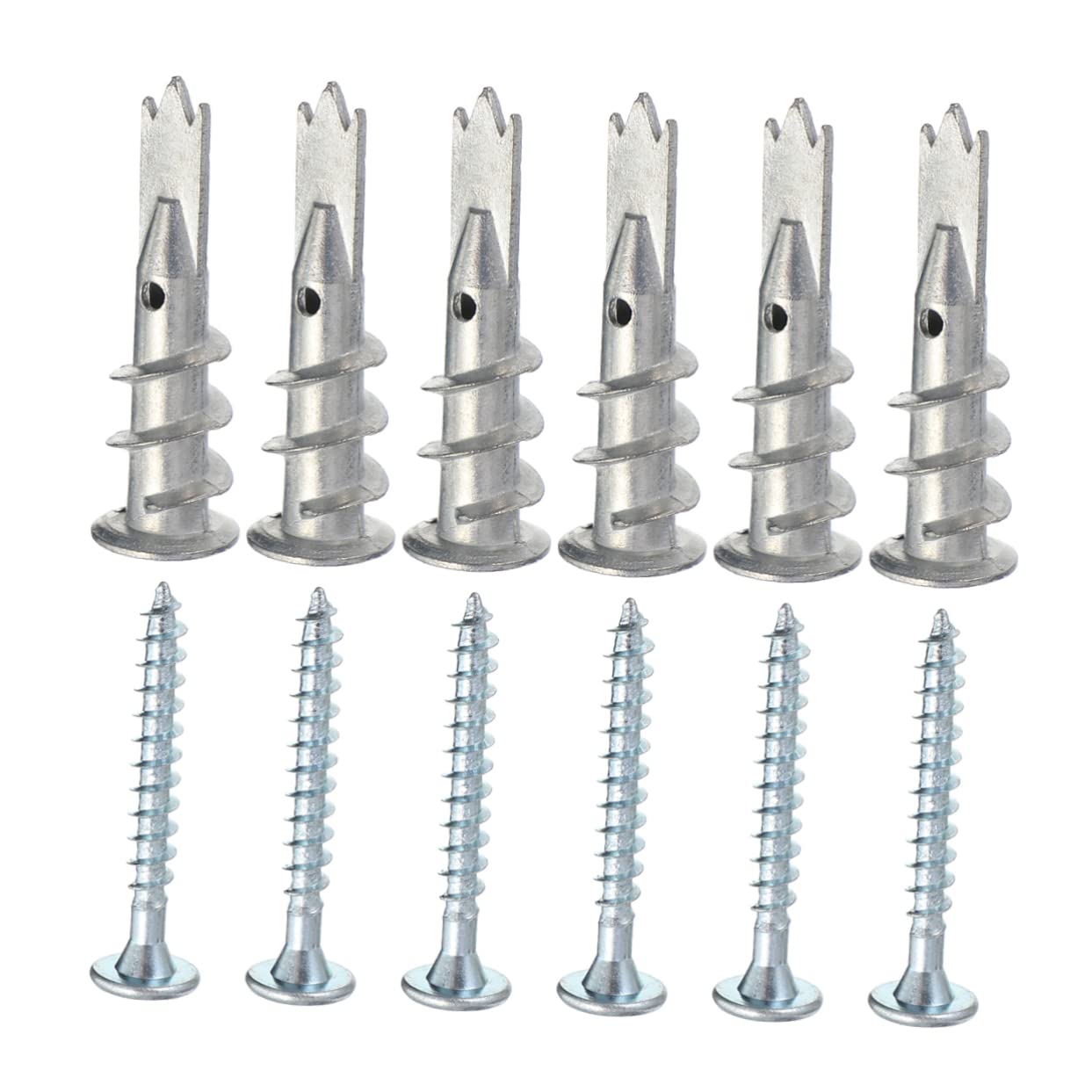 200piezas Tornillos de Expansión Autoperforantes para Fijación de Placas de Yeso Anclajes para Paneles de Yeso Tornillos de Anclaje para Pared