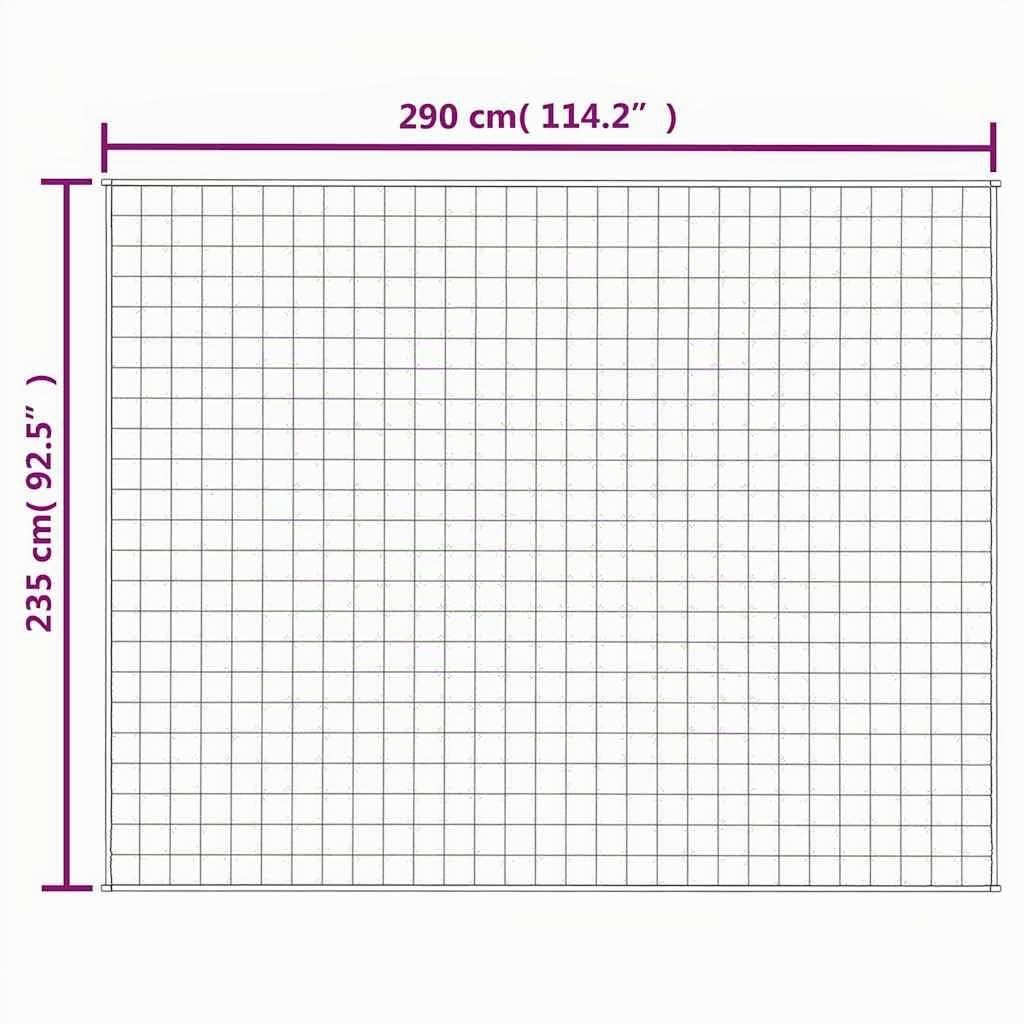 vidaXL Manta Con Peso de Tela Gris 235x290 cm 15 kg, Edredón Calmante Para Ansiedad, Ropa de Cama