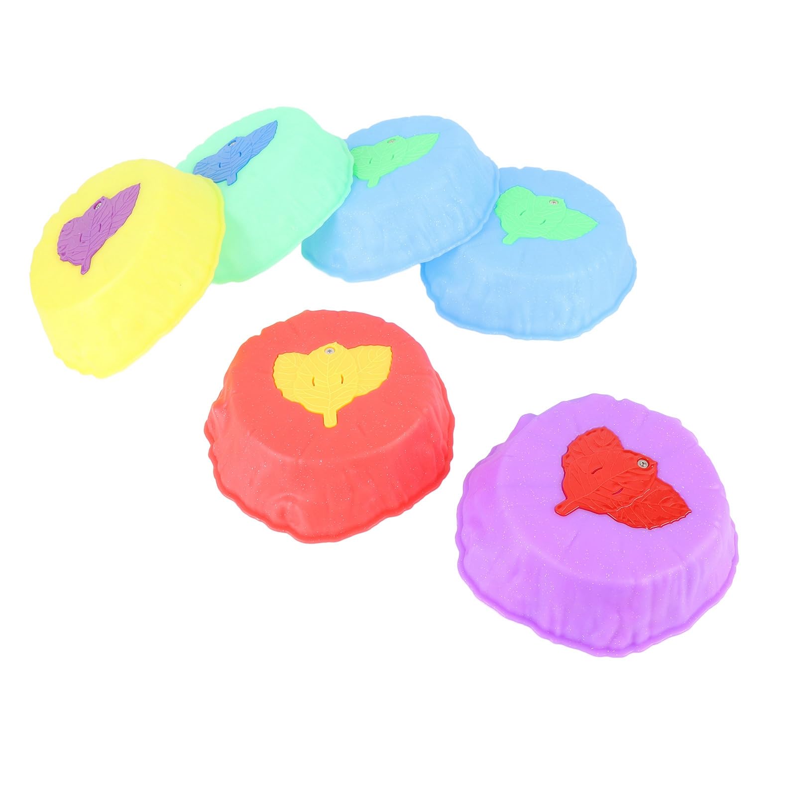 Rengue Piedras de Equilibrio Iluminadas para Niños, Piedras de Equilibrio Antideslizantes de Plástico, 6 Piezas con Luces LED, Juguete Apilable de Entrenamiento de Habilidades Motoras para Niños