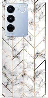 Vector Marble Texture Silicone Printed mobile case compatible with Vivo V27 (5G)