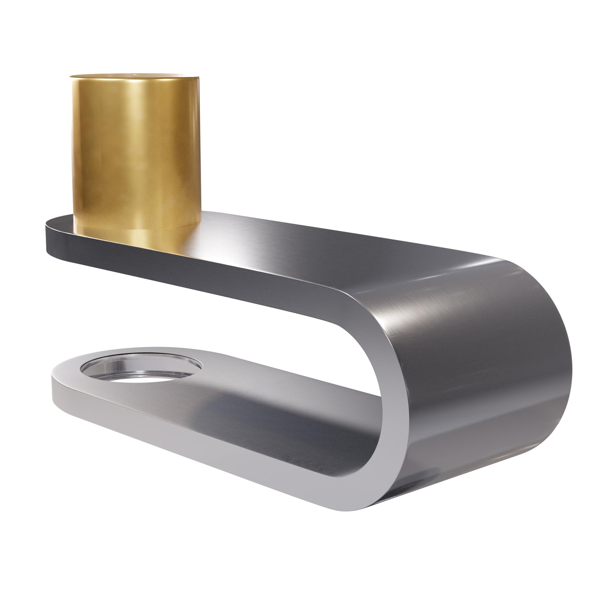 Amig - Cerradura de Alta Seguridad Modelo 680 para Puertas de Ballesta - Latón Cromado Brillo - Incluye 3 Llaves de Puntos - 115 x 40 mm - Ideal para Cierres Extensibles y Cancelas