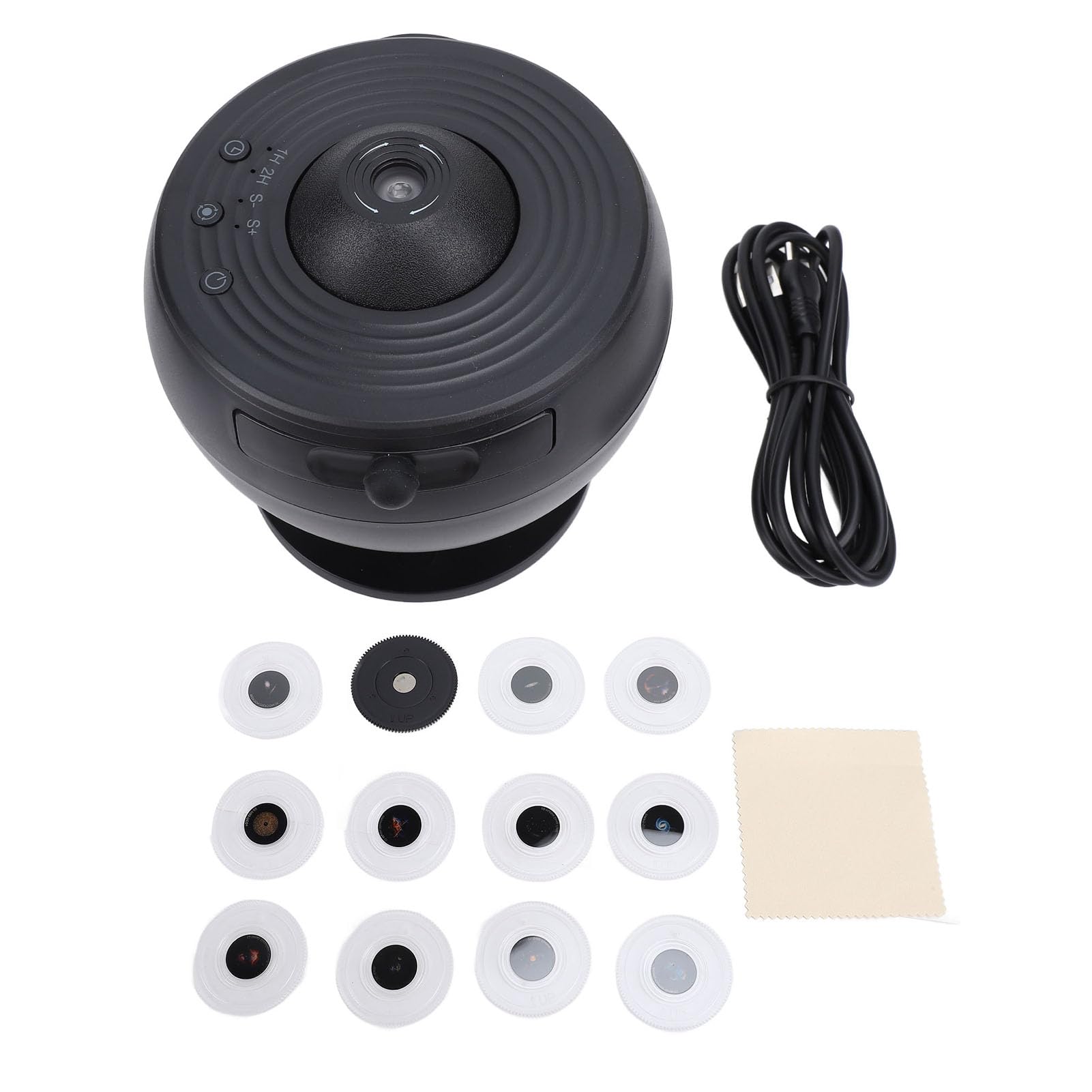 Topiky Proiettore Planetario Lampada Versatile Decorativa per la Casa per Bambini, Feste, Matrimoni, 12 Film a Tema (BLACK)
