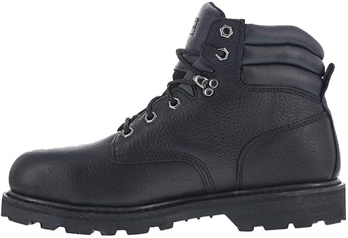 Miniatura 3 de Knapp - Botas de trabajo para hombre con retroexcavadora de 6 pulgadas, puntera de acero, color negro, 9.5 EE EE. UU, Negro -