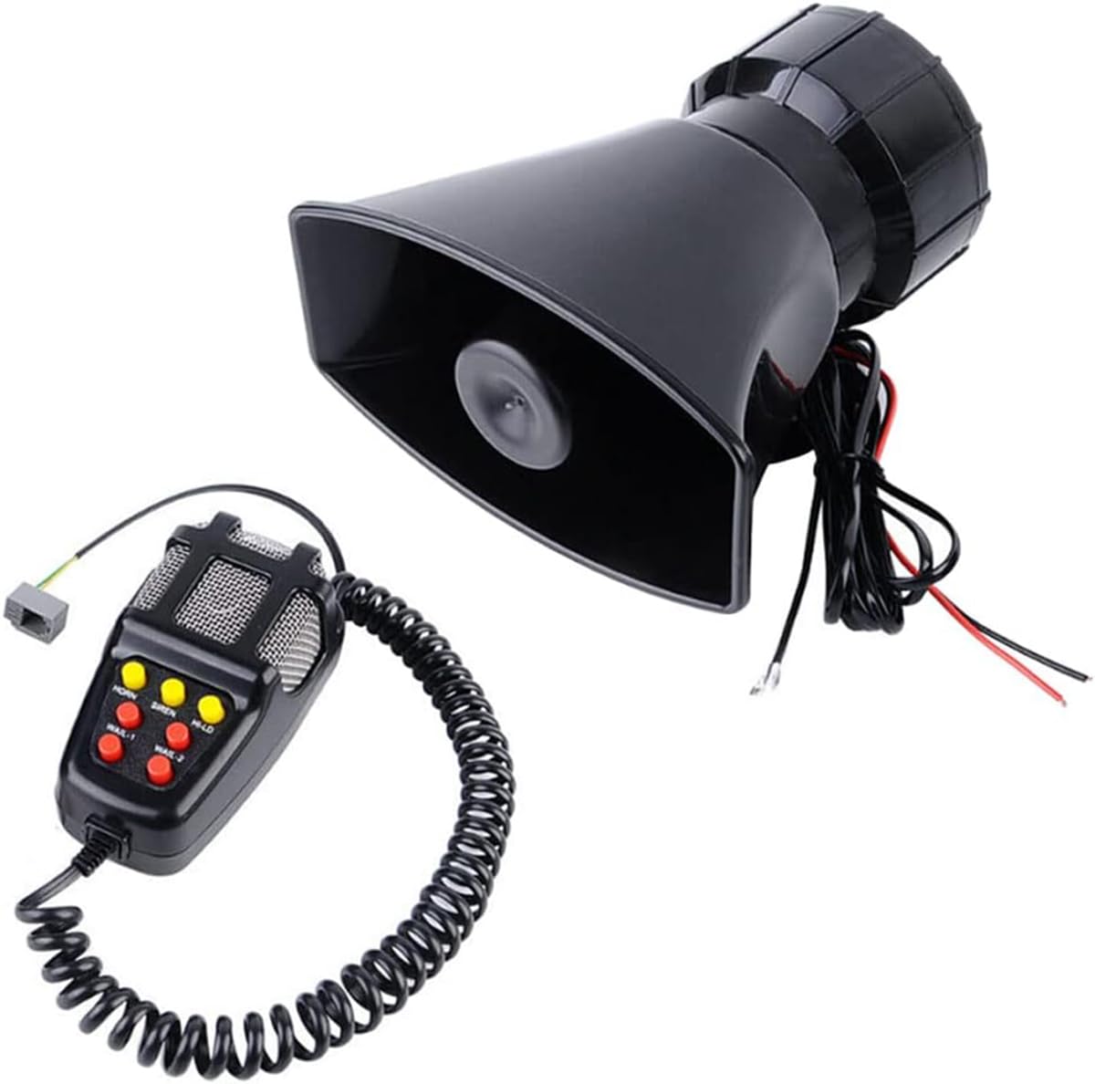 Amazon | 拡声器 車用 12 V 7音自動車警報器 100 W 非常スピーカ拡声器