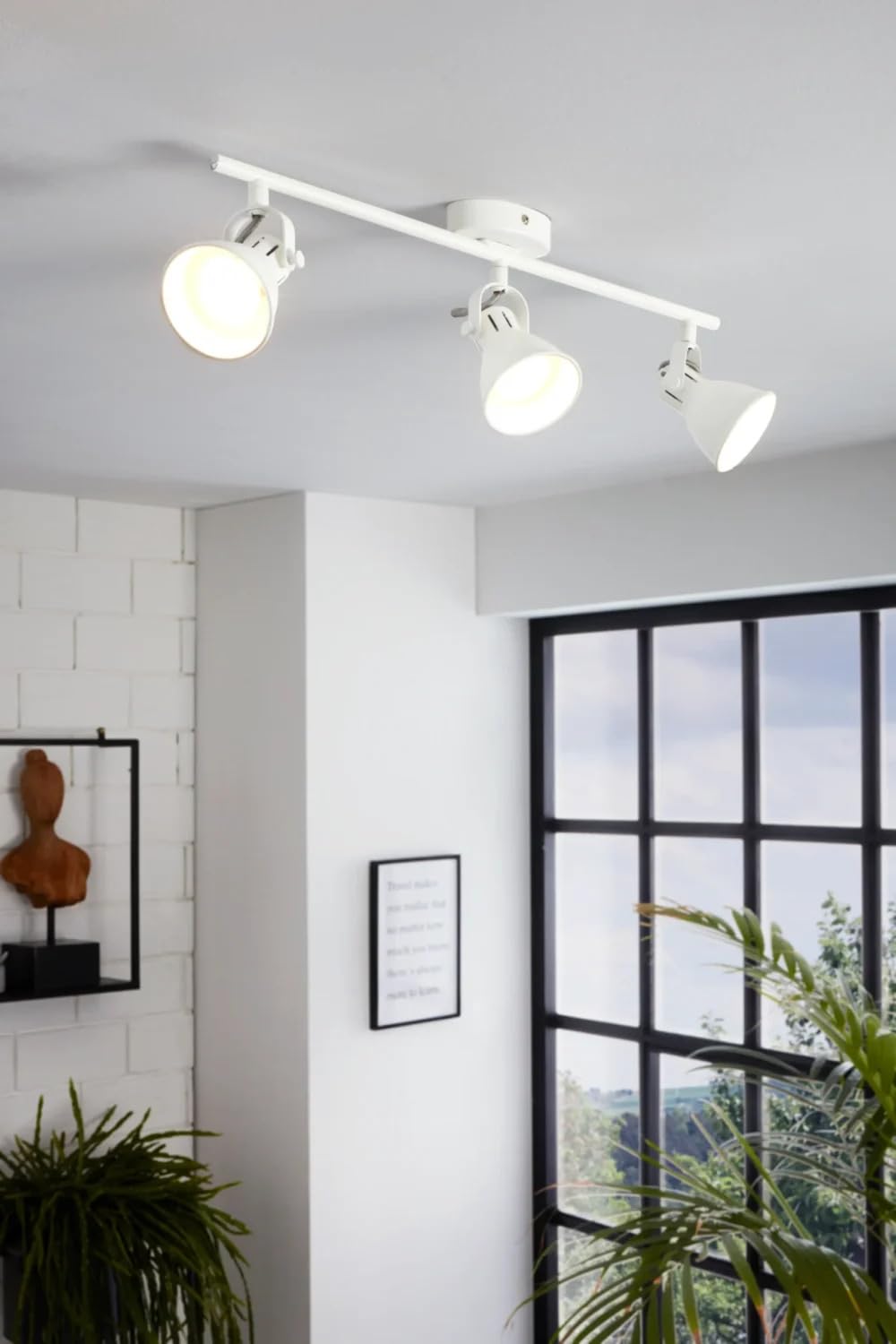 SERAS 1 3-Light LED Ceiling Spotlight White – Adjustable GU10 Spotlights with Warm White Light (3000K) – Modern Indoor Ceiling Light Fixture-image-29