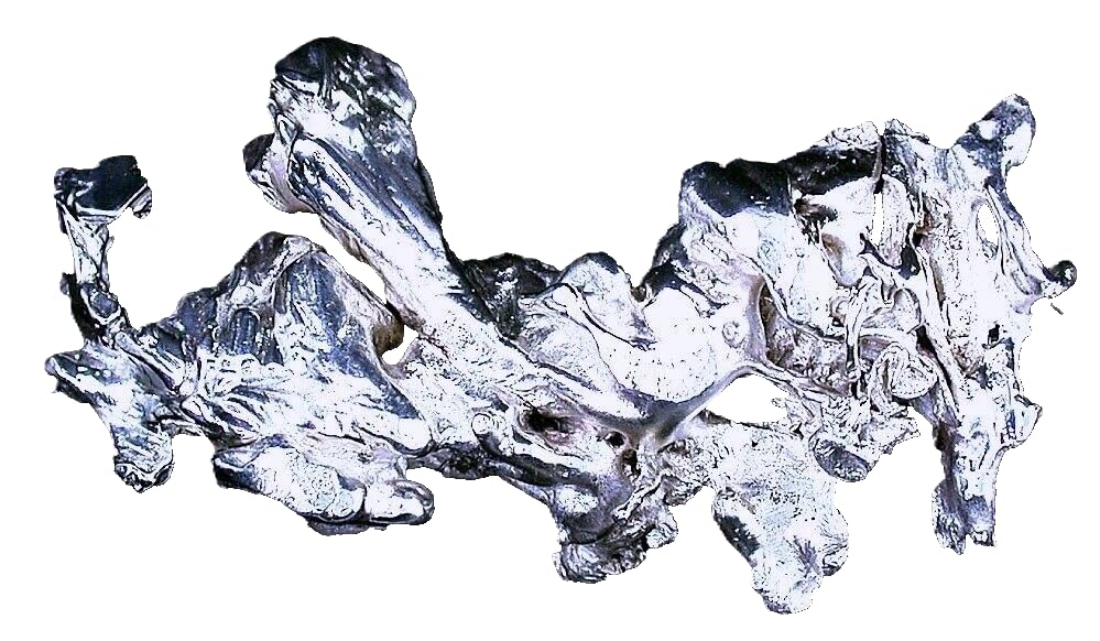 Generic 30.62 Gram 1.08 Ounce 2 x 1 1/10 x 1/2 Inch Casted Silver Nugget EBS1373J/5324, Standard