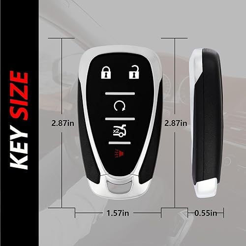 Miniatura 4 de Keylessbest Reemplazo para Chevrolet Cruze XL7 Sonic Volt Bolt Spark Key Fob Control remoto HYQ4AA 5 botones 315MHz 2017 2018 2019 2020