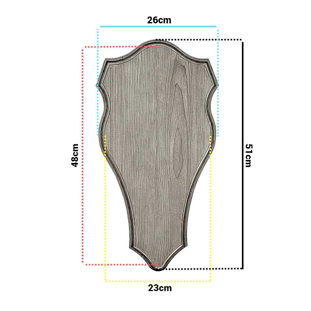 Hi Life Living Nature Scudo di Legno per Trofeo Cervo. Pannello. Corna. Caccia. 51x26cm 030102