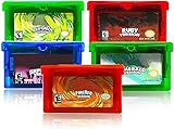 FUcopales 5 Pieces for NDSL Game Cards (Ruby,Sapphire,Emerald,Fire Red,Leaf Green),Third Party Cards Compatible with GBM/GBA/SP/NDS NDSL