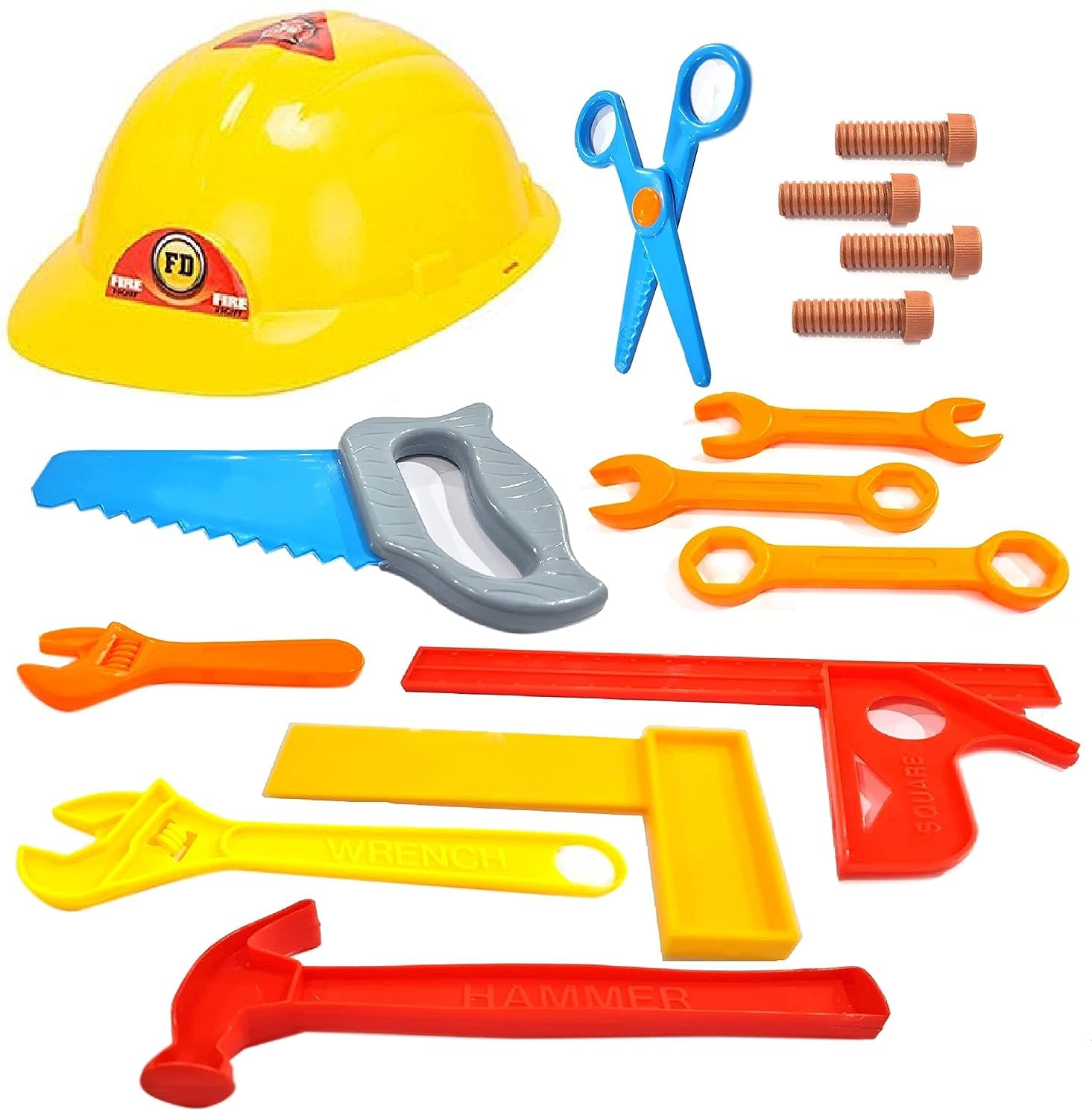 PLUSPOINT 15pc Tools Toy Set with Helmet for Kids Construction Tool Kids Set with Safety Helmet, 15 Pieces Durable Sets Pretend Play Toys,Role Play Worker Repairing Tools for Boys (Helmet Set) (B0CDLV31PD) Amazon Price History, Amazon Price Tracker
