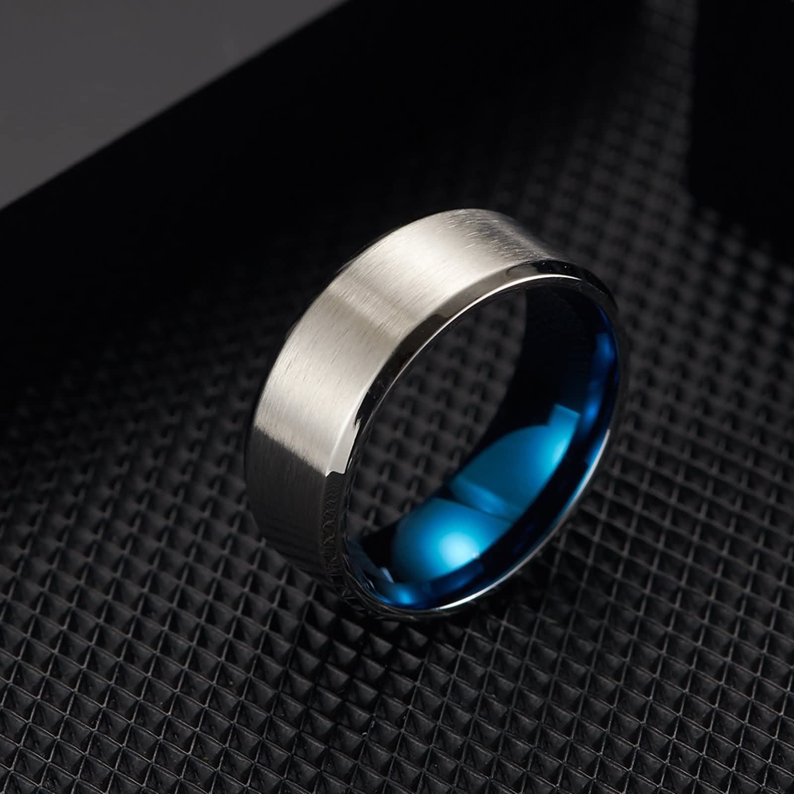 Gualiy Anillo de acero inoxidable 316L con anillo mate de 4/6/8 mm, para niños y niñas, Sin gemas