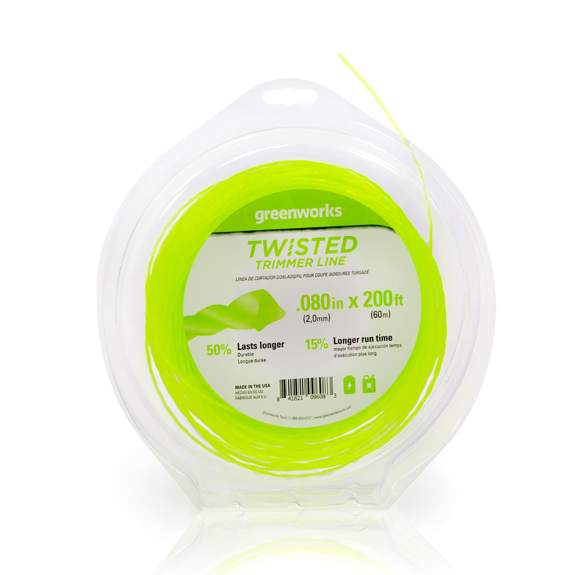 Greenworks 0.080" 200-Foot Twisted String Trimmer Line