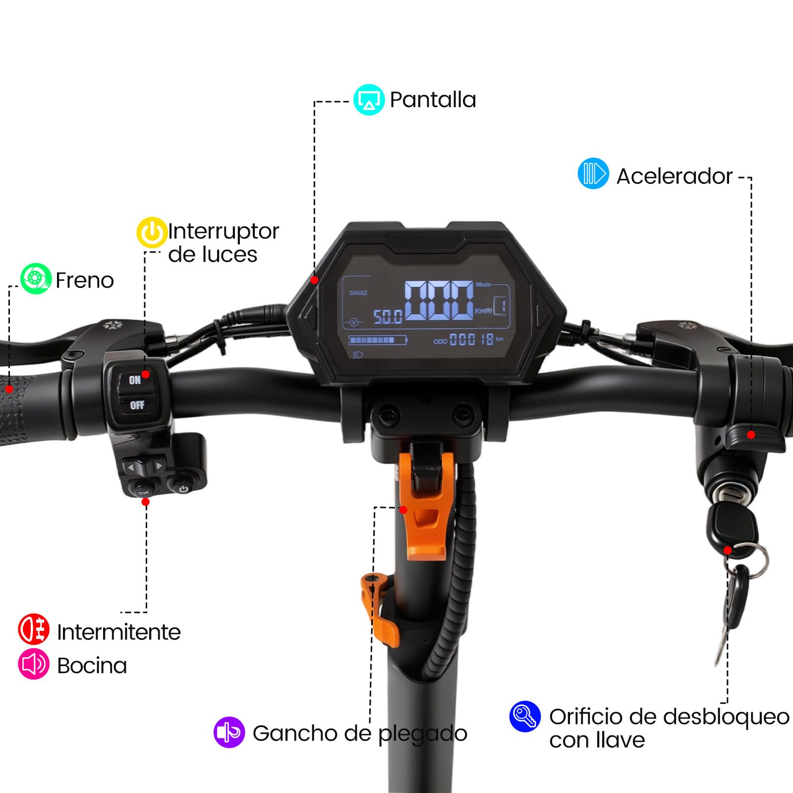 Patinete Eléctrico Adultos Homologado DGT 68km Autonomía Patin Electrico | Patinete eléctrico todoterreno Batería 48V 15.6Ah, Doble Freno, 9" Tubeless ,Sistema de Doble suspensión IP54,Carga 120KG