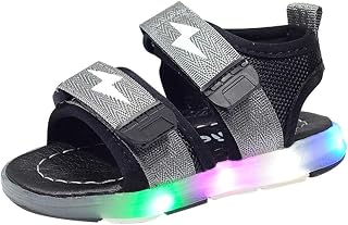 Luckywaqng Boys' sandals, beach shoes, water shoes, outdoor sandals, trainers, quick-drying shoes, beach, smooth leather, children's shoes, non-slip baby rubber hiking shoes for summer