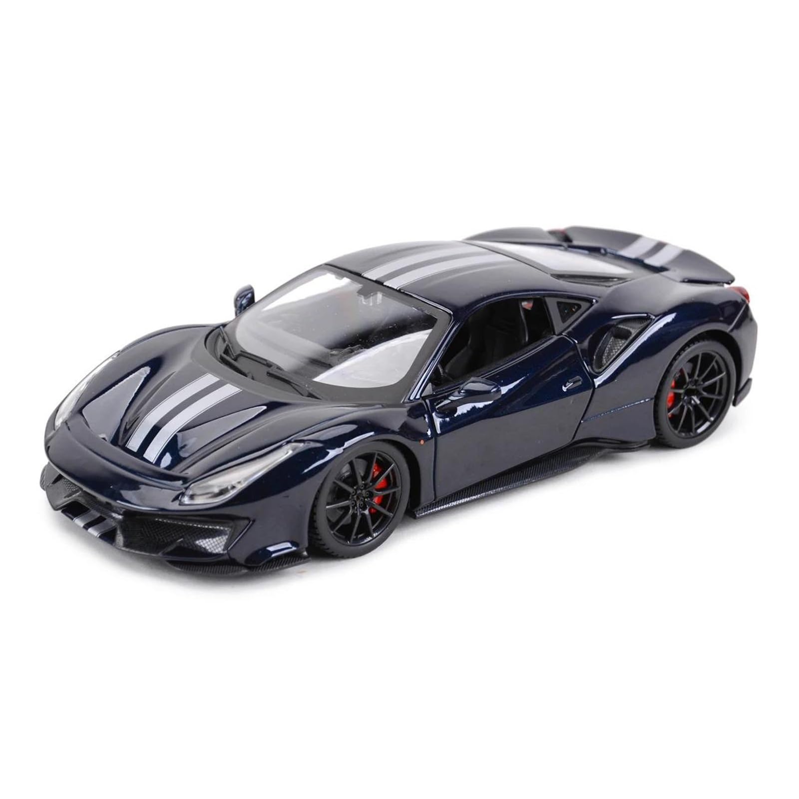 BANKOTO Diecast Car 1:24 For Ferrari 488 For PIsta Sports Car Model Static Die Cast Vehicles Collectible Collectible(Black)