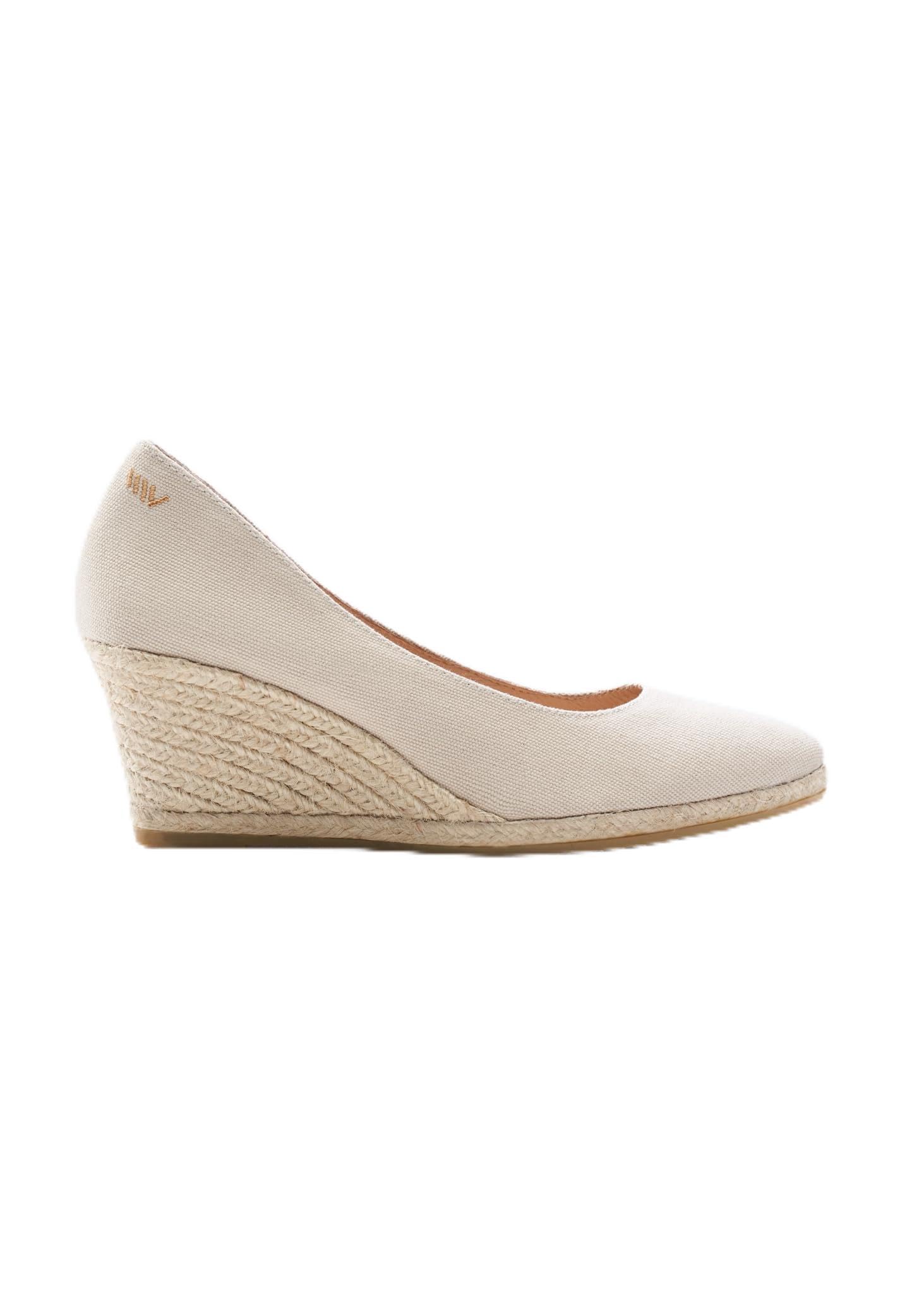 Dunes Canvas Espadrille Wedges with 2 ½” Heel Women's Sandals with Breathable Cotton Canvas and 100% Natural Jute Midsole for All Casual Occasions