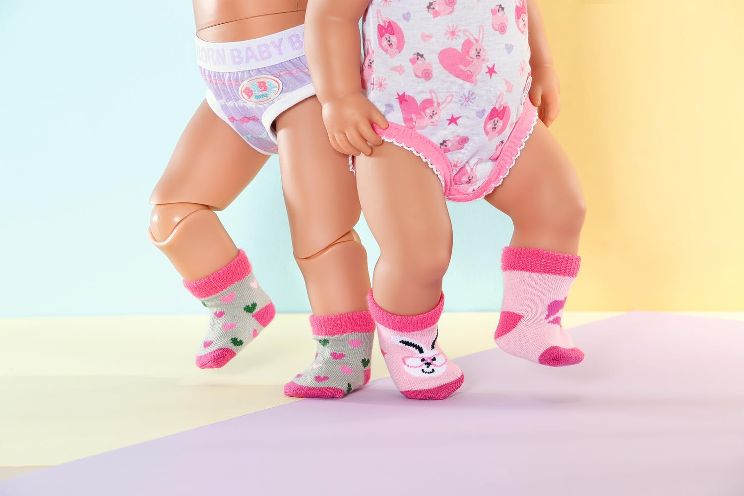 Baby Born Zapf Creation Skarpetki dla Lalek, Wielokolorowy, 2 Pary