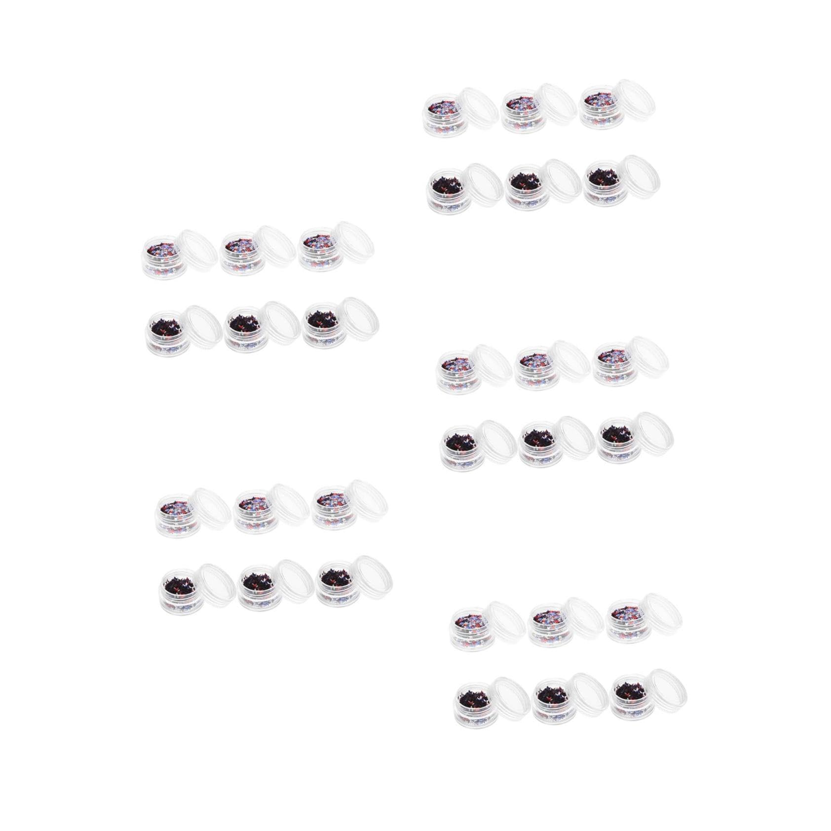 Didiseaon 5 Set 5 Set Di Paillettes Pentagramma Unghie Gemme Adesivi Per Unghie Dei Piedi Adesivi Per Unghie Al Neon Per Il Dell'Indipendenza Accessori Per Rivelare 6 scatole * 5