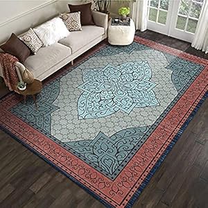 Perzische Stijl Super Zachte Flanel Antislip Tapijt 3D Printen Woonkamer Slaapkamer Tapijt Woondecoratie Mat W11352…