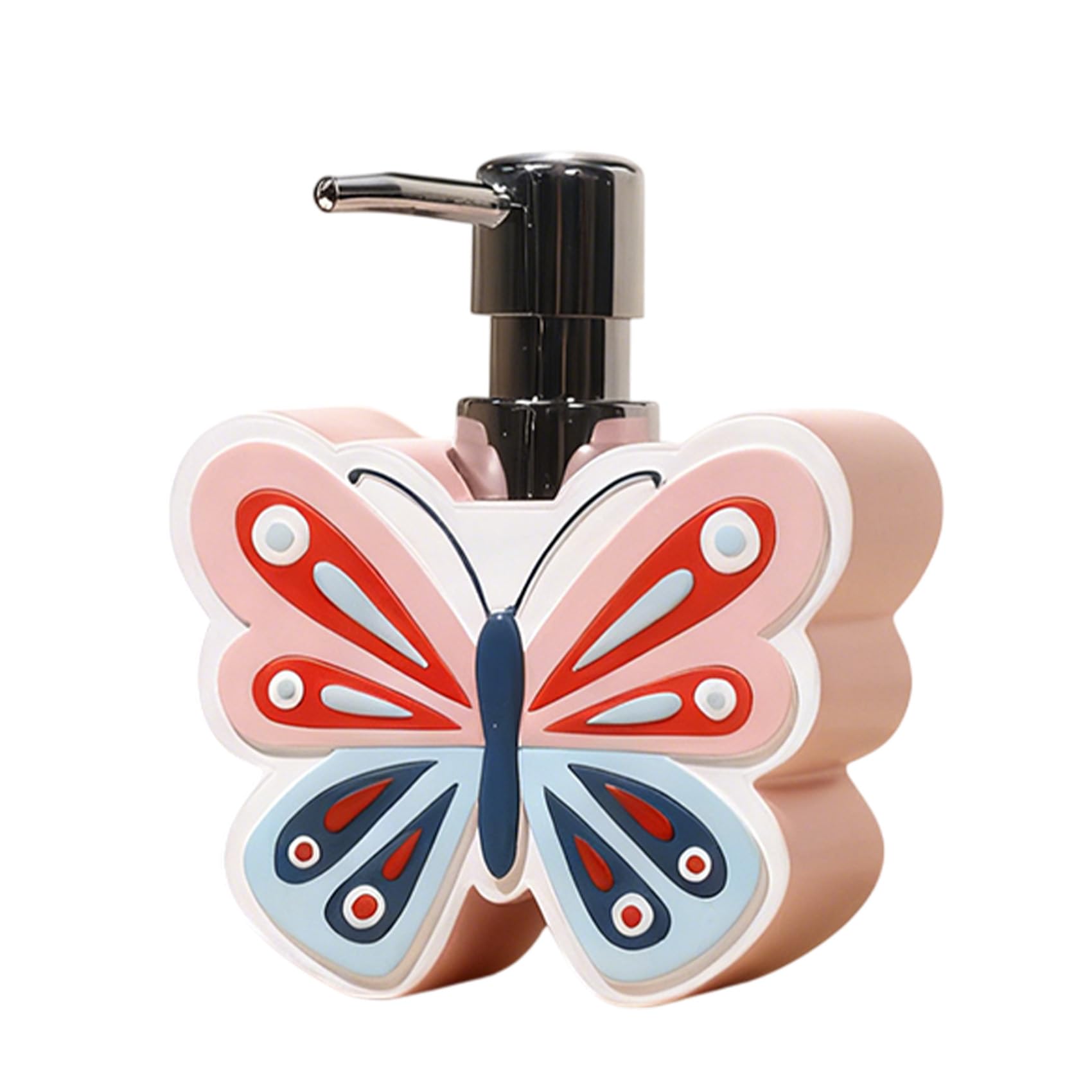 Blissilk Butterfly Design Resin Cute Soap Dispenser, Easy Pump Bottle Dispenser, Refillable Liquid Soap Dispenser, Lotion & Soap Dispensers for Bathroom and Vanity Countertop