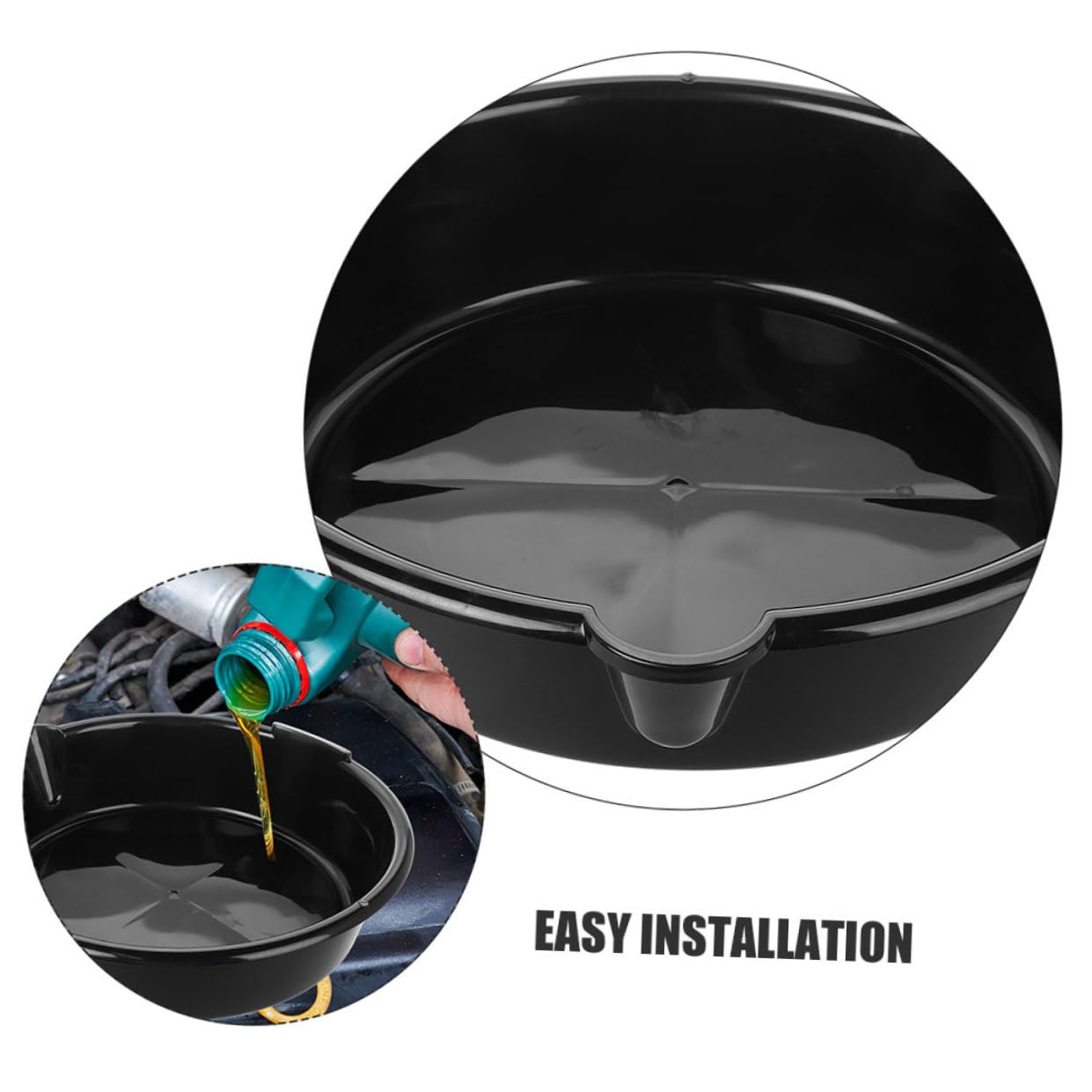 IMIKEYA 2 Pièces Pans pour Vidange Huile Plastique Réutilisable Pratique et Facile à Nettoyer pour Changer Huile Automobile et Protéger Sol des Éclaboussures