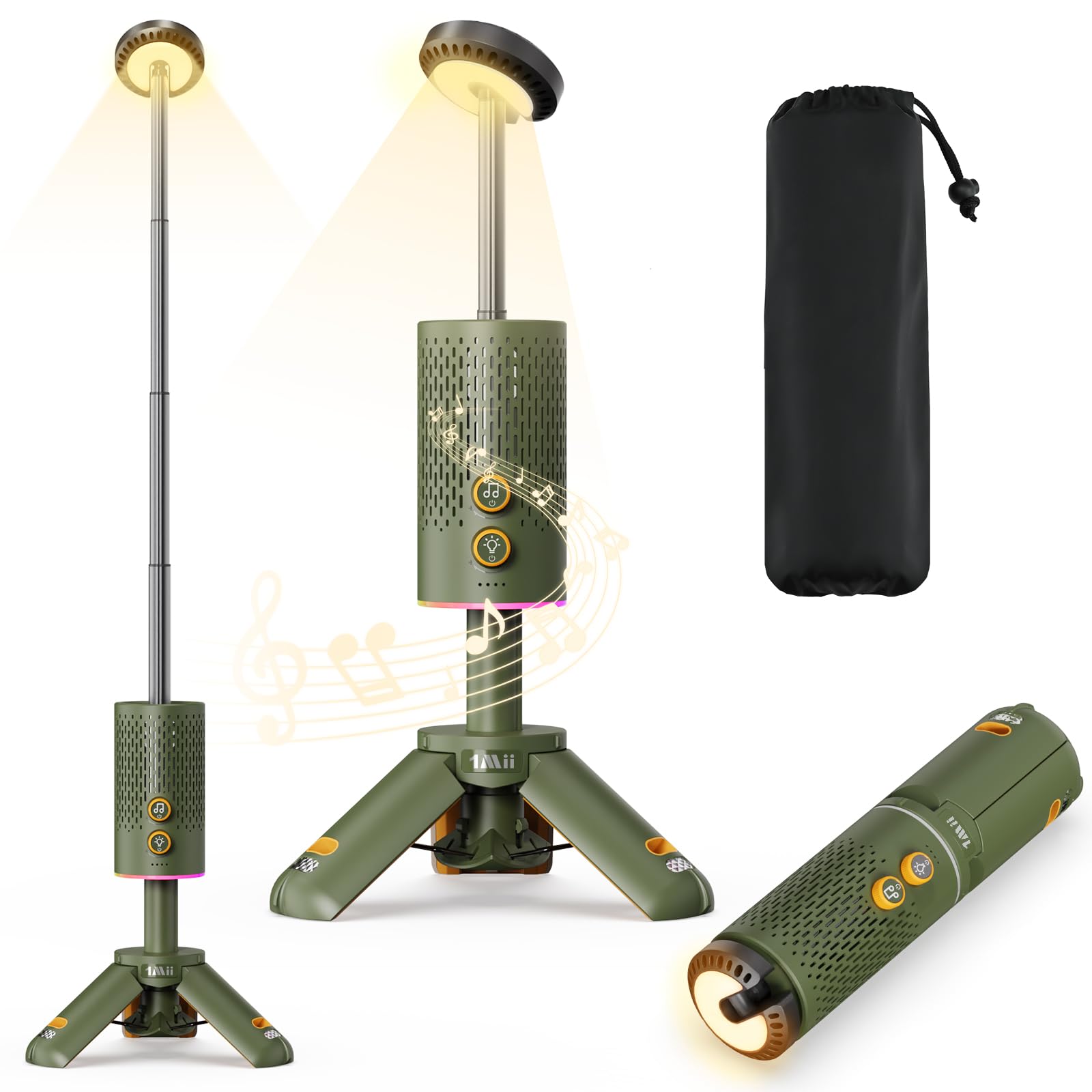 Amazon.com: 1Mii Lavaudio Camping Lantern with Bluetooth Speaker