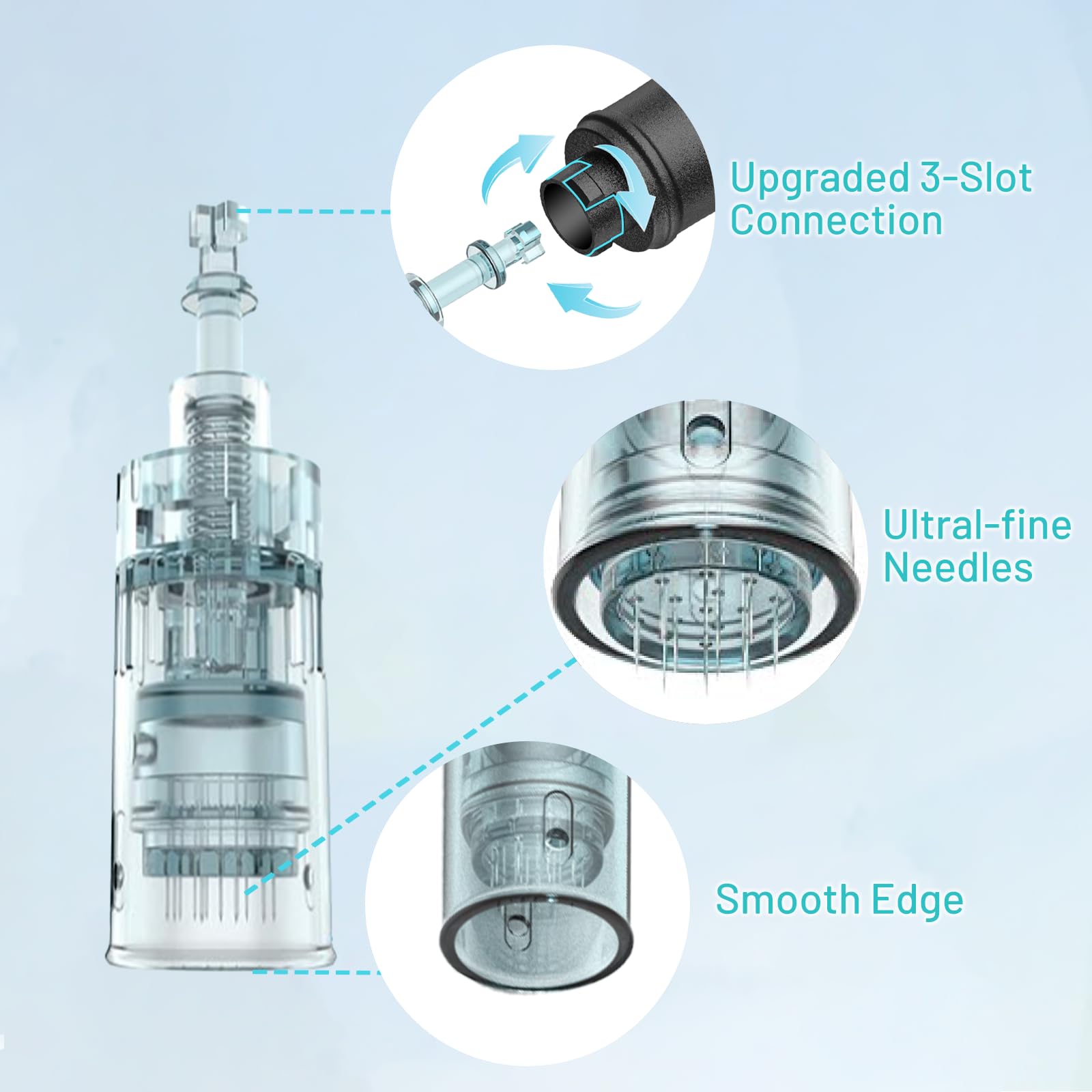 M7S/M8 10 Pezzi 16P Cartucce Microneedling - Confezione da 10 Aghi di ricambio usa e getta originali per penna Microneedling - per Dr. Pen M7S/M8 Microneedling Electric Derma Pen